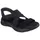 SKECHERS Damen Go Walk Flex Sandale – Glimmer Up, freihändig anziehbare Slip-ins, Schwarz/Schwarz, 42 EU - 42 EU