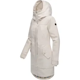 Ragwear Damen atmungsaktiver langer Wintermantel in Wollmantel-Optik warme Winterjacke Jannisa Coat YOUMODO Ecru Gr. 6XL - 6XL