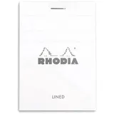 Rhodia 10x Gehefter Notizblock Rhodia No.11 A7 80 Blatt liniert 80g - Weiß 11601C