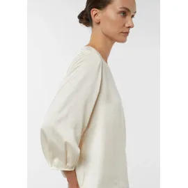 Comma, Satinbluse mit 3/4-Ärmeln Beige 42