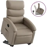vidaXL Relaxsessel mit Aufstehhilfe Kunstleder 92 x 99,5 x 0 cm Cappuccino-Braun