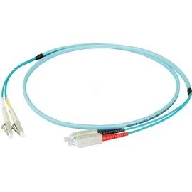 EFB O0314FT25 Duplex Jumper LC-SC 50/125μ, OM3, aqua, 25 m
