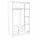 masseno Drehtürenschrank PINELLO 120 x 195 x 55 cm Weiß