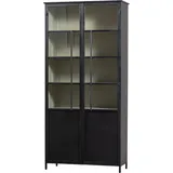 Woood Vitrine Exhibit 99 x 44 x 170 cm Schwarz