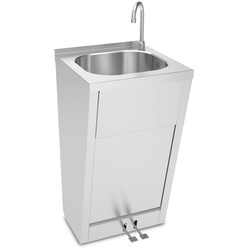 Handwaschbecken mit Doppelpedal für warmes und kaltes Wasser - Modell 061008.