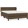 vidaXL Boxspringbett mit Matratze Dunkelbraun 140x200 cm Stoff