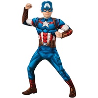 Rubies Kapitän Amerika Kostüme | Superheld Captain America Deluxe Kind Kind Kostüm | Small | Karneval Kostüm | Verkleidung