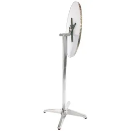 MCW Alu-Stehtisch höhenverstellbar 70/110 cm Ø 60 cm Silber