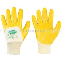 Arbeitshandschuhe Schutzhandschuhe Yellowstar gelb XL Gr. 10, gelbe Nitrilhandschuhe DIN EN 388