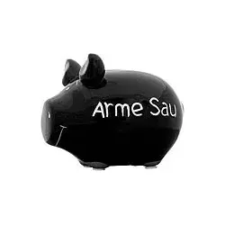 Spardose Schwein Arme Sau 100568/10034724 klein Keramik