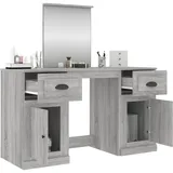 vidaXL Schminktisch Mit Spiegel Grau Sonoma Cm