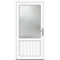 Kunststoff Nebeneingangstür nach Maß "NICOLE" 74 mm Weiß RAL 9016 beidseitig innen öffnend DIN rechts