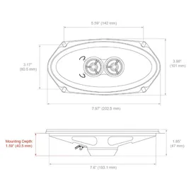 Ampire RETROSOUND Lautsprecher 4"x6", 101x152mm 1 Paar