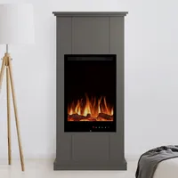 Noble Flame BOAVISTA [moderner Stand-Elektrokamin]: Quarzgrau