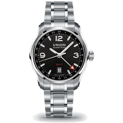 Union Glashütte Belisar Zeitzone / GMT D002.429.11.057.00 - schwarz,silber - 41mm