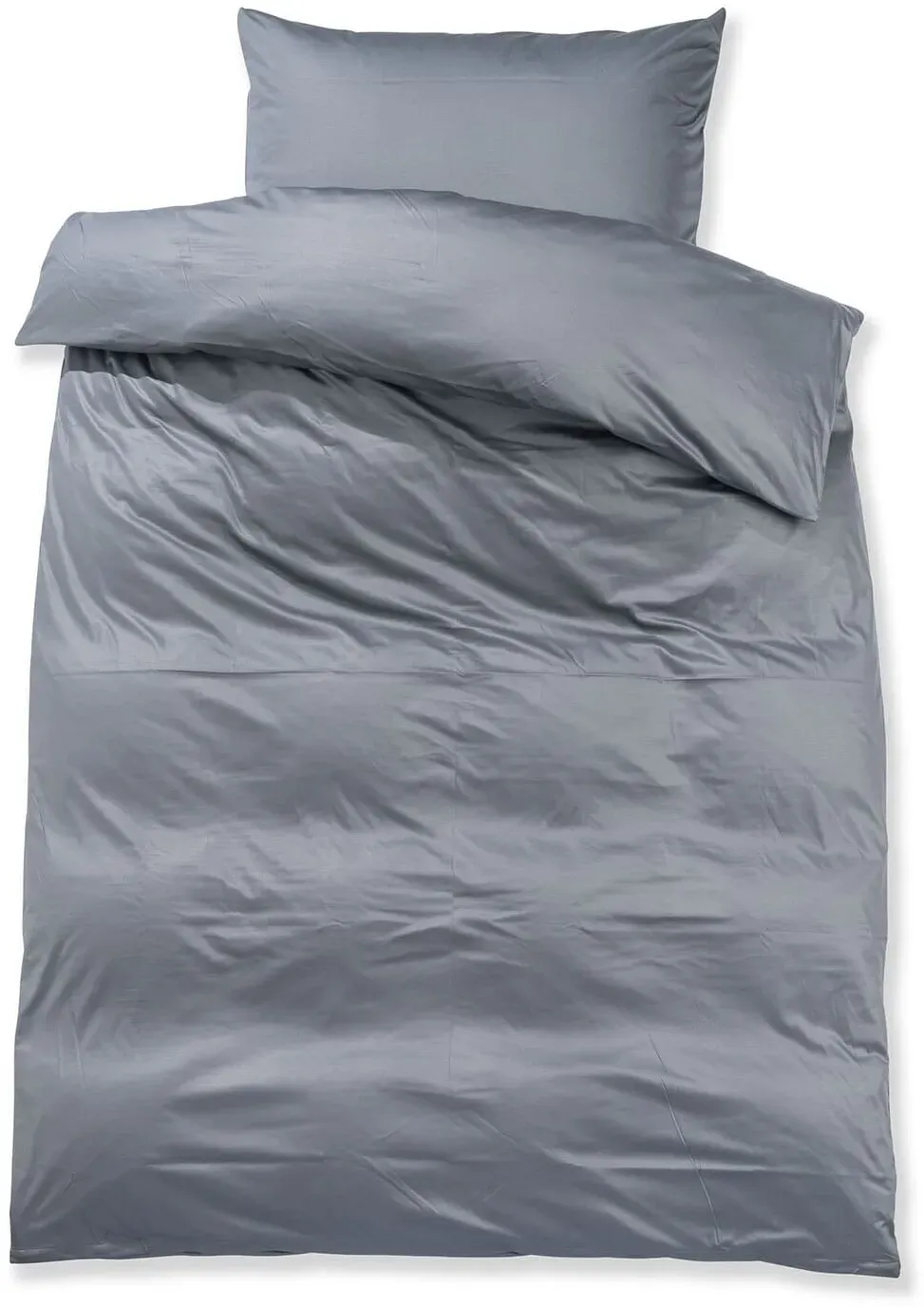 Doris Meyer Uni Interlock Jersey Bettwäsche 155x220 cm + 80x80 cm | anthrazit - grau