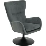 Hela Loungesessel »SAMOS«, (1 St.),... Sessel;drehbar;Trompetengestell;Microfaser Breitcord;Armlehnen grau