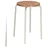 Proregal Stapelhocker Oakland | HxØ 50x35cm | Tragfähigkeit 110kg | Buche-Sitz | Stahlfüße | Lichtgrau/Buche