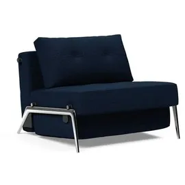 Innovation Living Schlafsessel Cubed Stoff 97 x 78 x 96 cm Blau mit Kissen