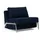 Innovation Living Schlafsessel Cubed Stoff 97 x 78 x 96 cm Blau mit Kissen