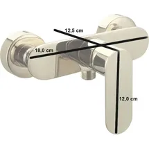 Primaster Prag Duscharmatur Messing silbergrau