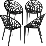 Trisens Bistrostuhl 59 x 60 x 80 cm schwarz 4 St.