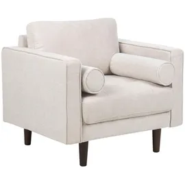 Beliani Sessel, Dunkelbraun, Beige, Textil, 1-Sitzer, 86x78x74 cm, Wohnzimmer, Sessel, Polstersessel