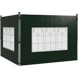 2er Set Seitenwände Für Pavillon 3x3 3x6 Wasserdicht Seitenteile Mit Fenster Dunkelgrün