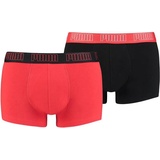 Puma Basic Boxershorts red/black XL 2er Pack