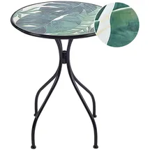 Beliani Cozzana Gartentisch 60 x 60 x 75 cm Schwarz/Grün