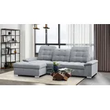werk2 Ecksofa Polyester 2-Sitzer Grau