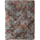 Chic Antique Aix Quilt mit Paisley Motiv 1, L180/B130 cm, Opal und Taupe