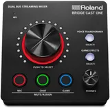 Roland BRIDGE CAST ONE Dual Bus Streaming Mixer | Kompakter Audio-Streaming-Mixer | Für Online-Gamer & Content-Produzenten | 32-Bit Hardware-DSP | USB-C Verbindung für Windows und Mac