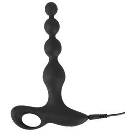 Black Velvets Analvibrator „Vibrating Anal Beads“ im Kugel-Design, 10 Vibrationsmodi, schwarz