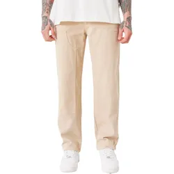 Sixth June Herren Zimmermanns-Hose Taschendetails Freizeit-Hose Arbeits-Hose 23396 Beige - S