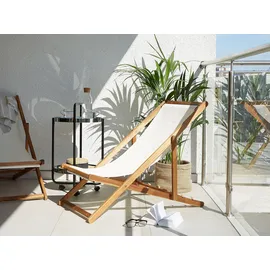 Beliani Anzio Liegestuhl 101 x 54 x 70 cm Beige