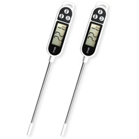 oujilet Thermometer Küche 2 Stücke Universales Haushaltsthermometer Digitales Kochthermometer Küchenthermometer Fleischthermometer, Ablesbar 50°C- 300°C,°C/°F Umschaltbar Thermometer