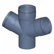 POLOPLAST Polo Kal Xs Doppelabzweig DN 110/110/110, 67,5 Grad, Horizontal