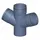 POLOPLAST Polo Kal Xs Doppelabzweig DN 110/110/110, 67,5 Grad, Horizontal