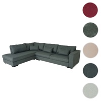 heute wohnen Ecksofa HWC-J58, Couch Sofa mit Ottomane links, Made in EU, wasserabweisend 295cm ~ Stoff/Textil grau