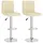 vidaXL Barhocker 2 Stk. Creme Stoff
