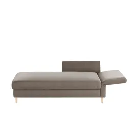 Nehl Liege Easy Mikrofaser 220 x 80 x 116 cm Grau mit Kopfteil