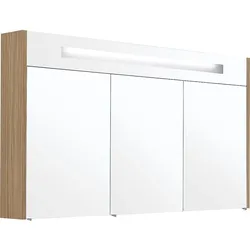 Spiegelschrank m. bel. Blende Eiche natur 3 Türen 1200x750x188 mm