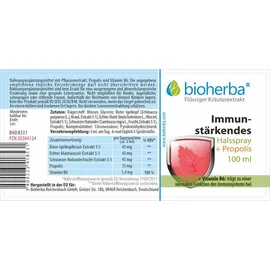 BIOHERBA R Immunstärkendes Halsspray mit Propolis 50 ml