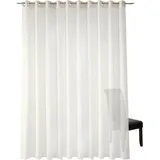 Neutex for you! Vorhang Kiss (1 St), Ösen, halbtransparent, Jacquard, Uni in natürlicher Optik, nach Maß weiß 142 cm x 275 cm