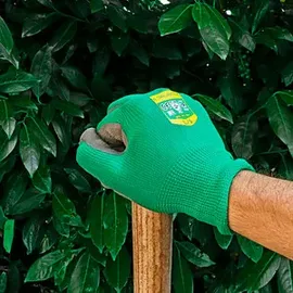 Grüntek Arbeitshandschuhe Schutzhandschuhe, Latex-Beschichtung, grün, Größe 10 / XL, 5 Paar