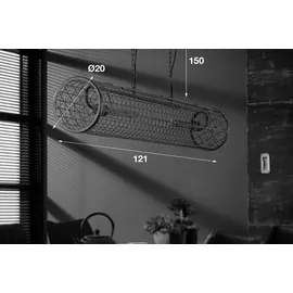 KAWOLA Hängeleuchte VIANA Hängelampe Metall schwarz