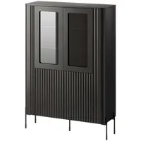 99rooms Reva Vitrine Schwarz Matt