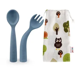 Biegbares Besteck Set - Blau