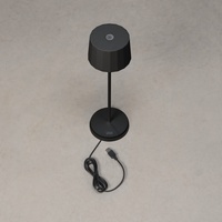 Konstsmide LED-Tischleuchte Positano für außen, schwarz